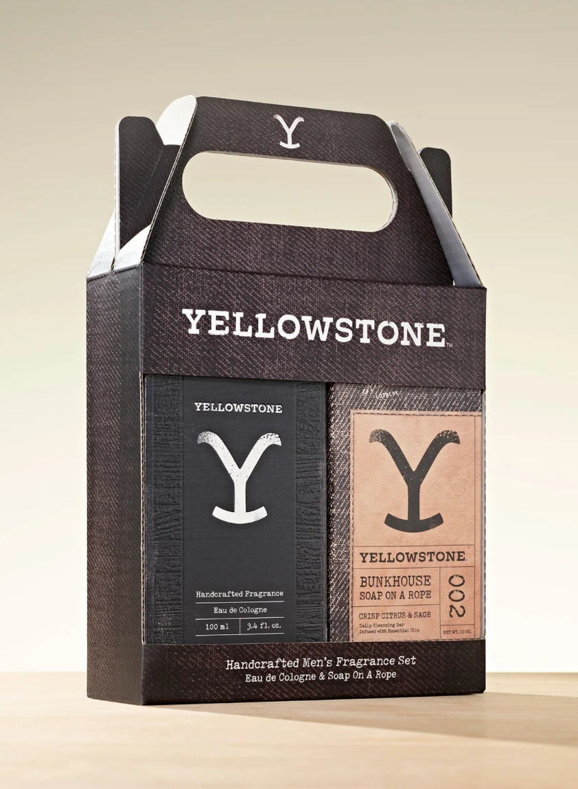 Tru Western Men’s ‘Yellowstone’ Gift Set For Him Yellowstone Cologne/Bunkhouse Soap