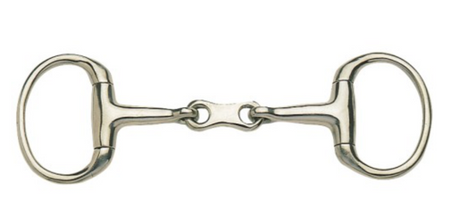 Equisteel SS Eggbutt Snaffle Bit w/French Mouth & Round Rings