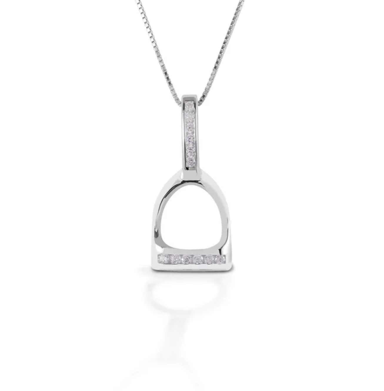 Kelly Herd Necklace English Stirrup Large - Sterling Silver