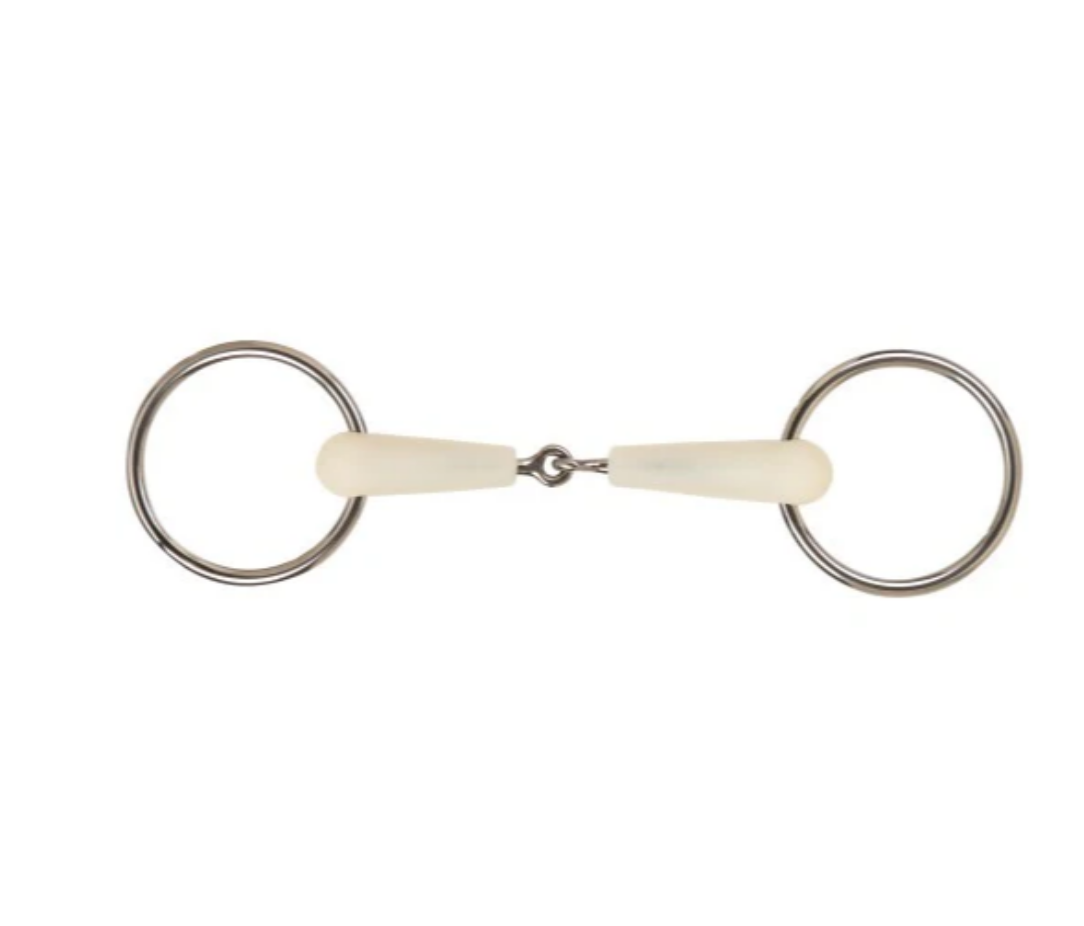 Happy Mouth Loose Ring Snaffle Bit w/Jointed Mouth