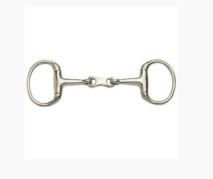 Equisteel SS Eggbutt Snaffle Bit w/French Mouth & Round Rings