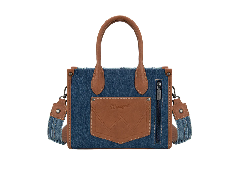 DENIM PATCHWORK CROSSBODY BAG
