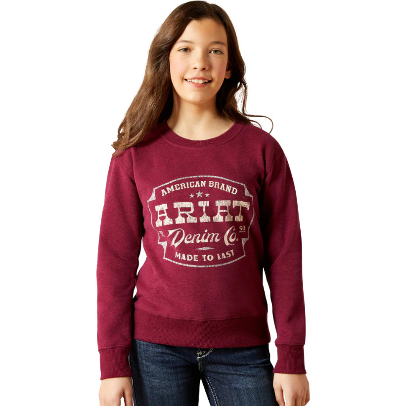 ARIAT GLS EMBLEM SW/SHIRT HEATHER