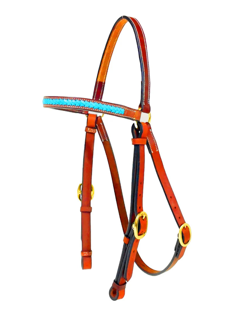 The "CASSIDY" BLUE Cross stitch Barcoo Bridle
