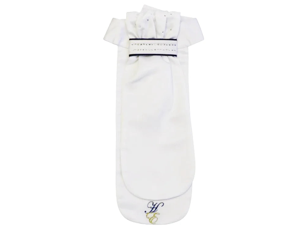 Stock Tie Crystals Whitew/Navy Binding