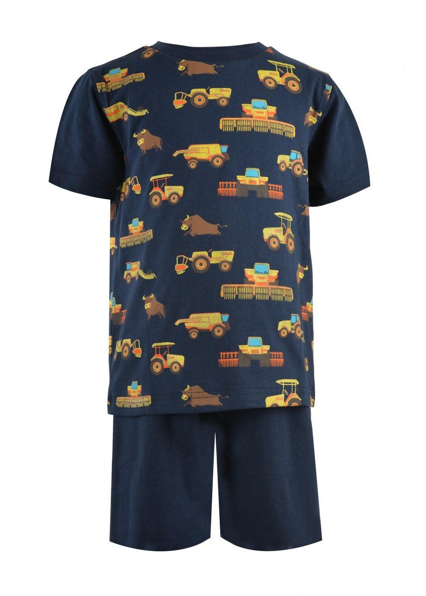 Thomas Cook Boys Tractor Ride Glow In The Dark Pjs