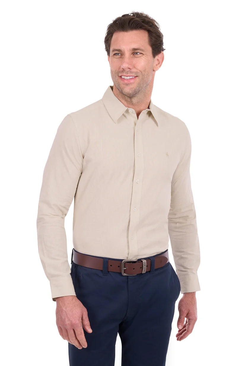 THOMAS COOK MENS TC LINEN LONG SLEEVE SHIRT