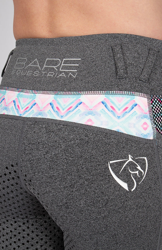 Youth Perform Riding Tights Azure