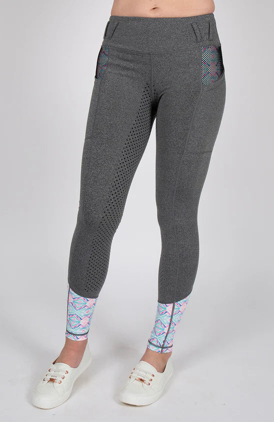 Youth Perform Riding Tights Azure