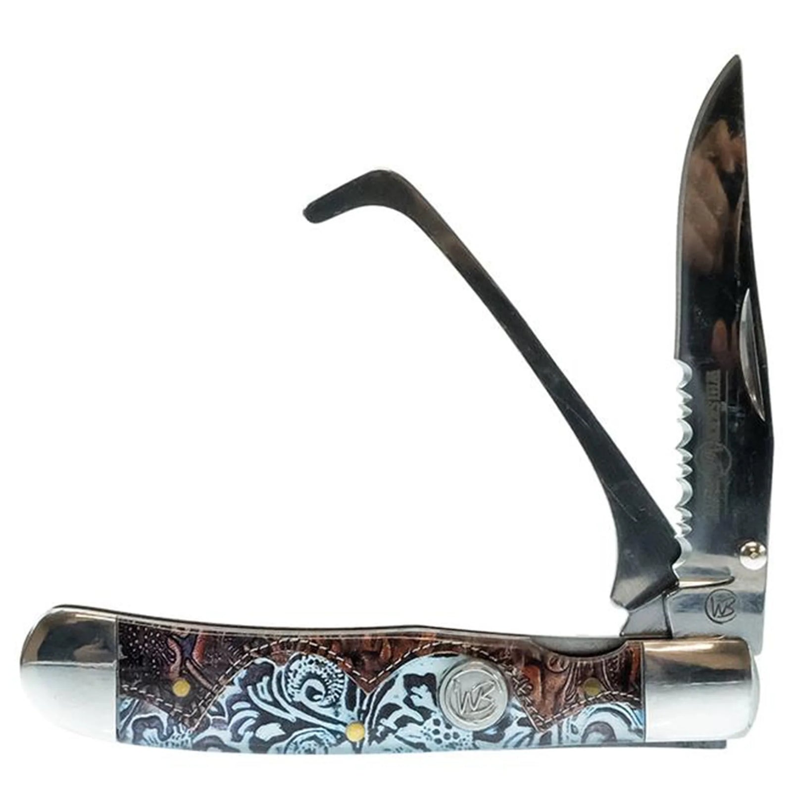 Whiskey Bent Trapper Pocket Knife & Hoofpick With Clip