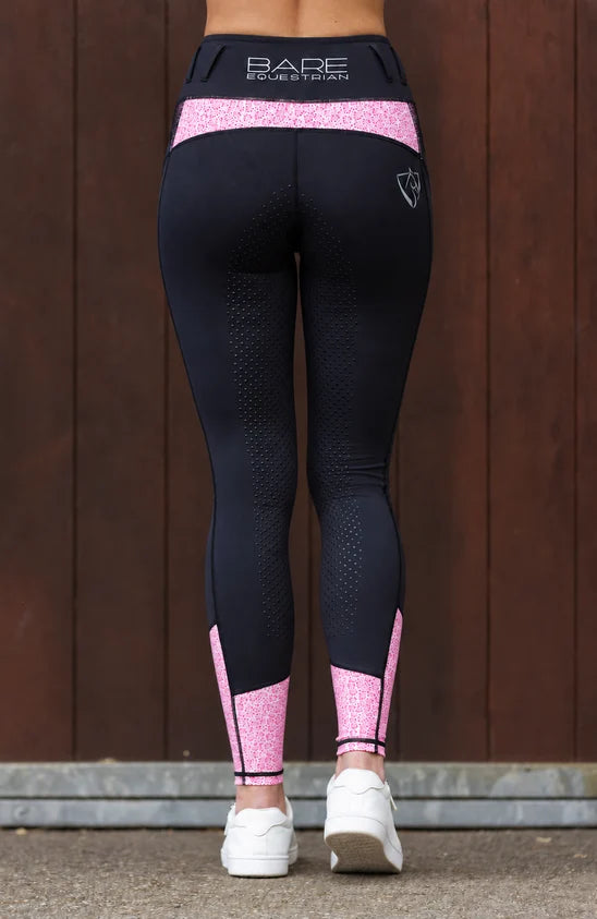 BARE Performance Riding Tights - Mosaic Bloom