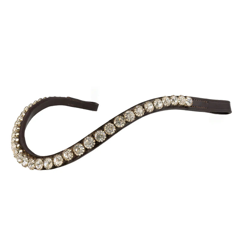 Flexible Fit -  Single Row Crystal Deep Wave Browband