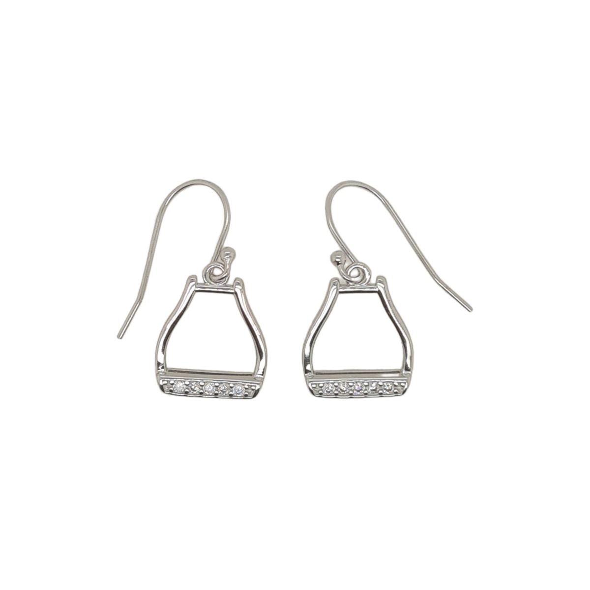 Sterling Silver Stirrup Drop Earrings