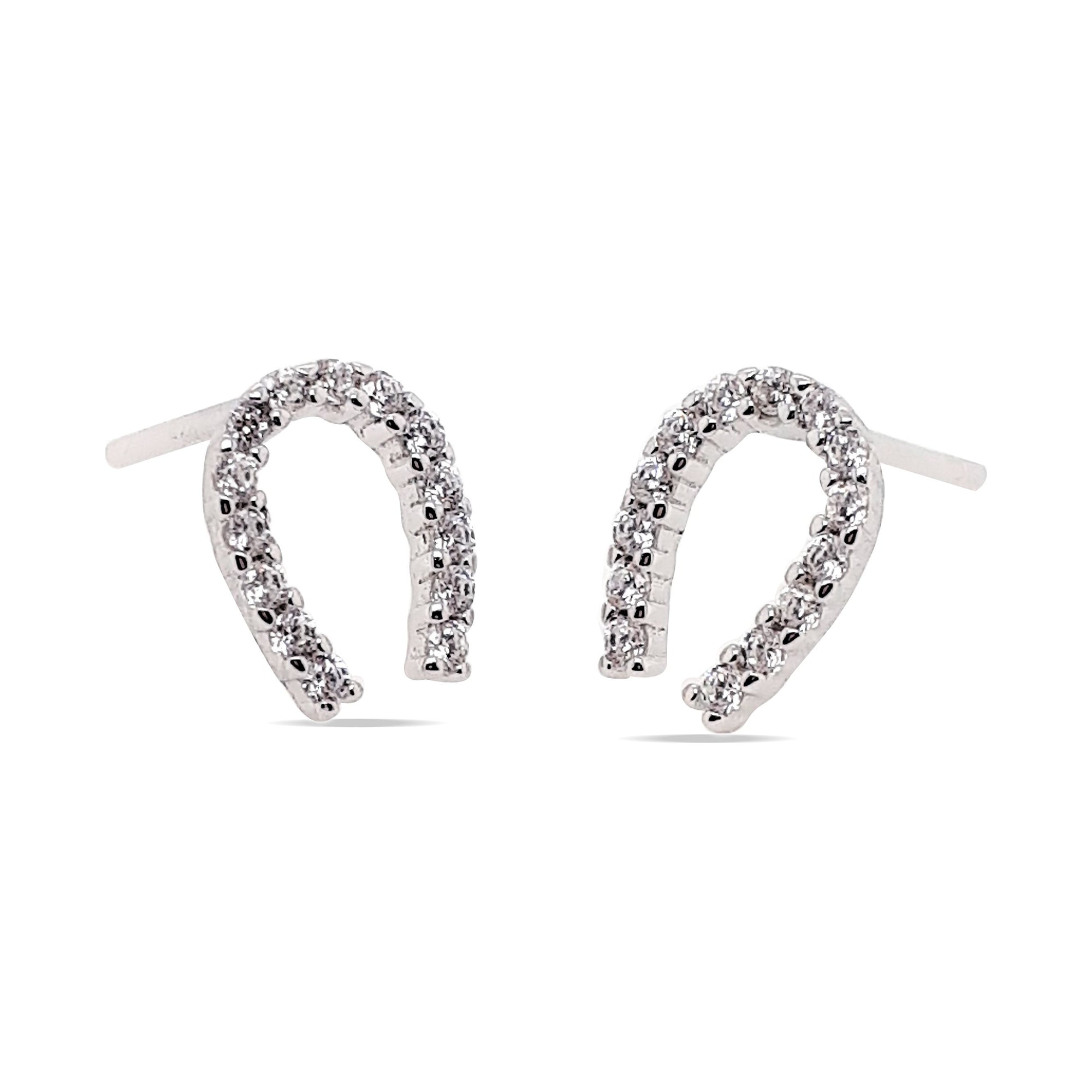 Mountain Creek Jewellery - Earrings S/S CZ Horse Shoes