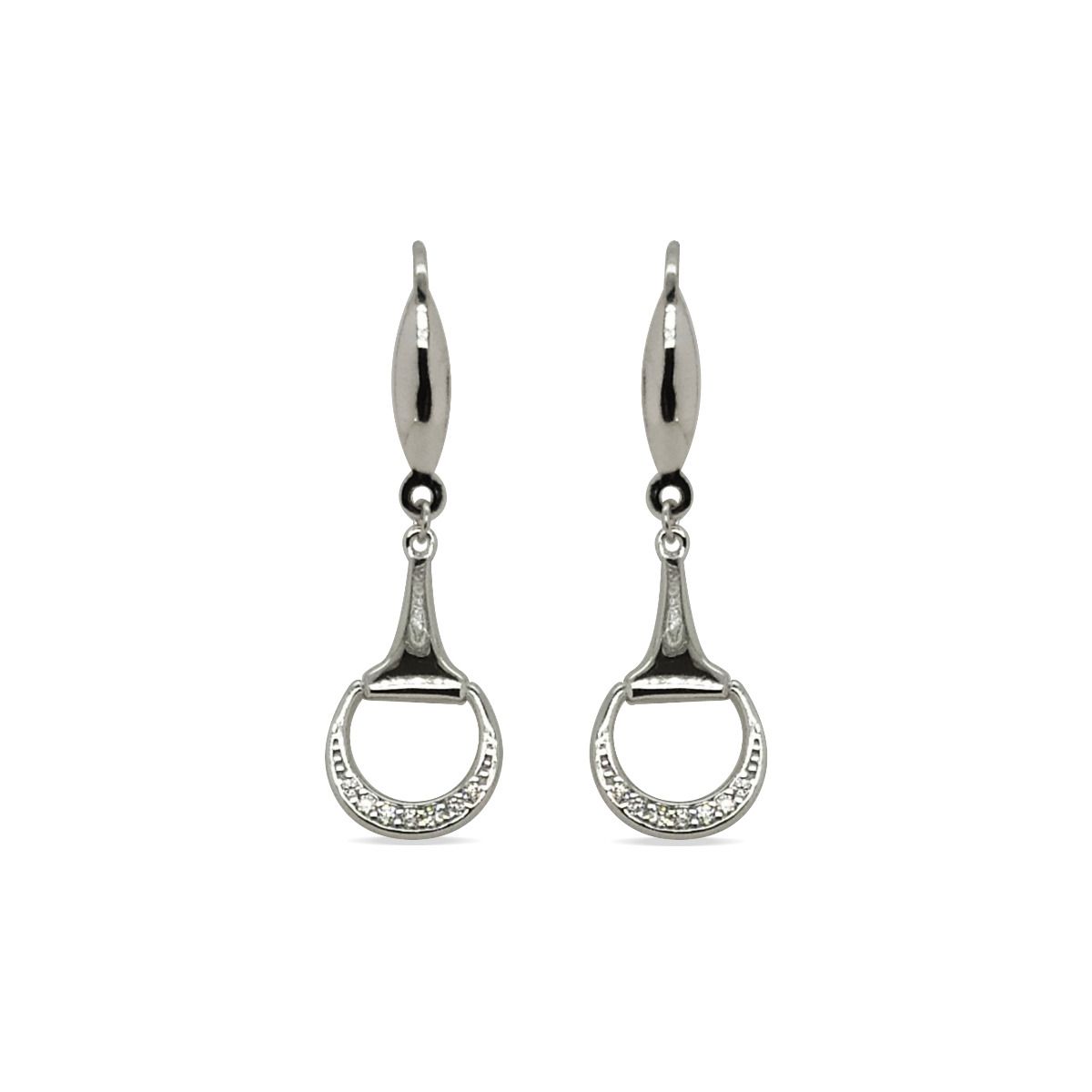 Mountain Creek Jewellery - Earings S/S CZ Set Horse Bit