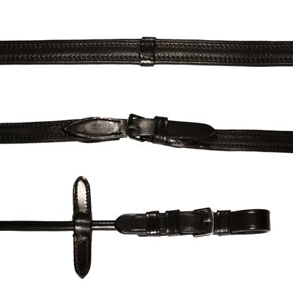 PADDED NAPPA LEATHER REINS (ROLLED)