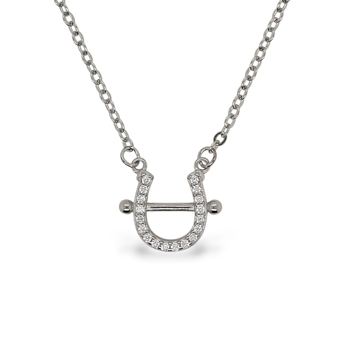 Mountain Creek Jewellery - Necklace S/S & CZ Horseshoe B