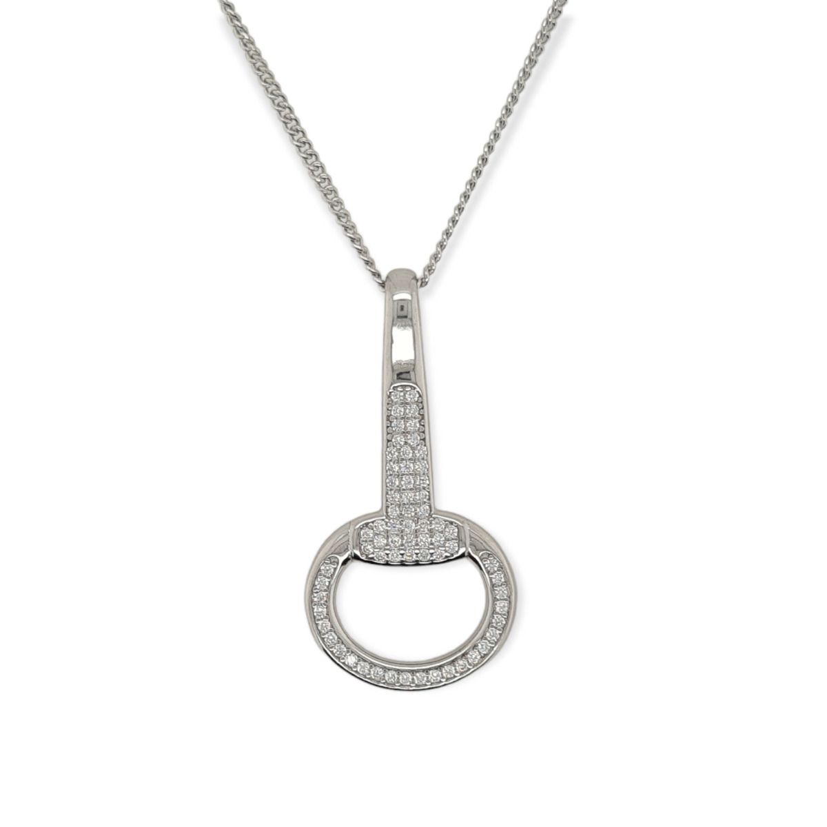 Mountain Creek Jewellery - Pendant S/S & CZ Horse Bit