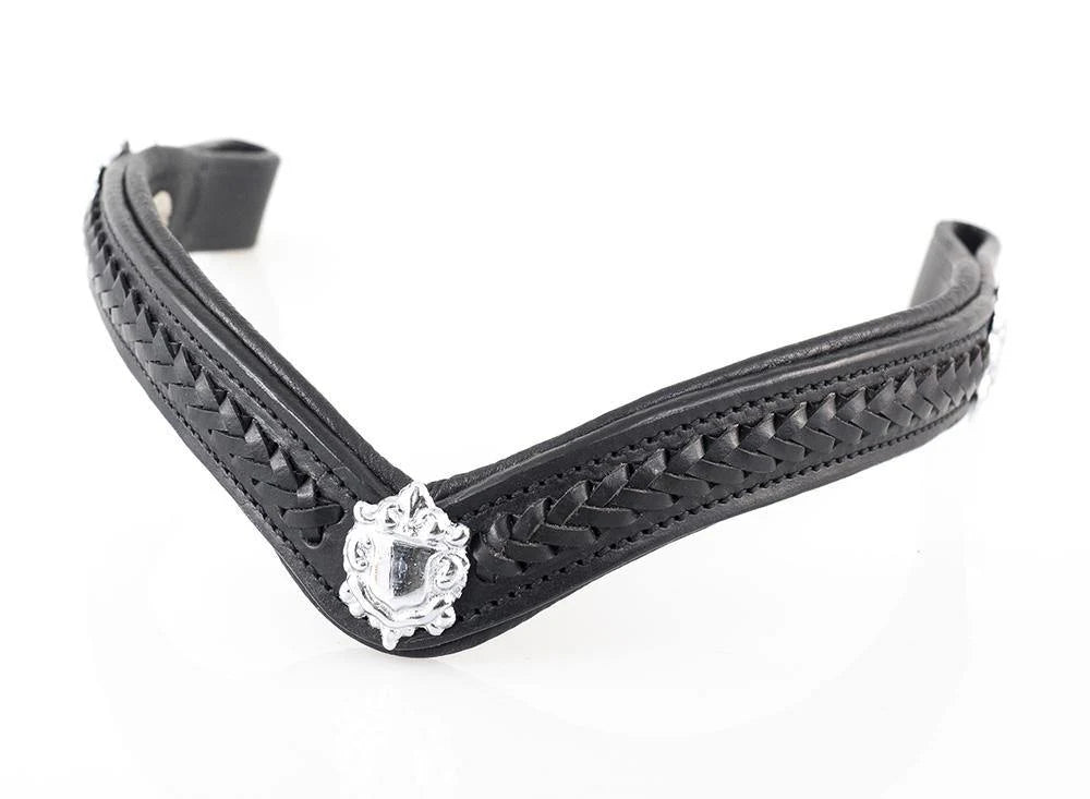 Flexible Fit - Plaited w Shield V Shape Browband.