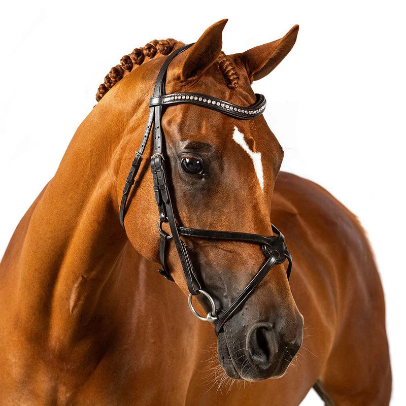 Premium Havana Snaffle Bridle &#39;Arcadia&#39;