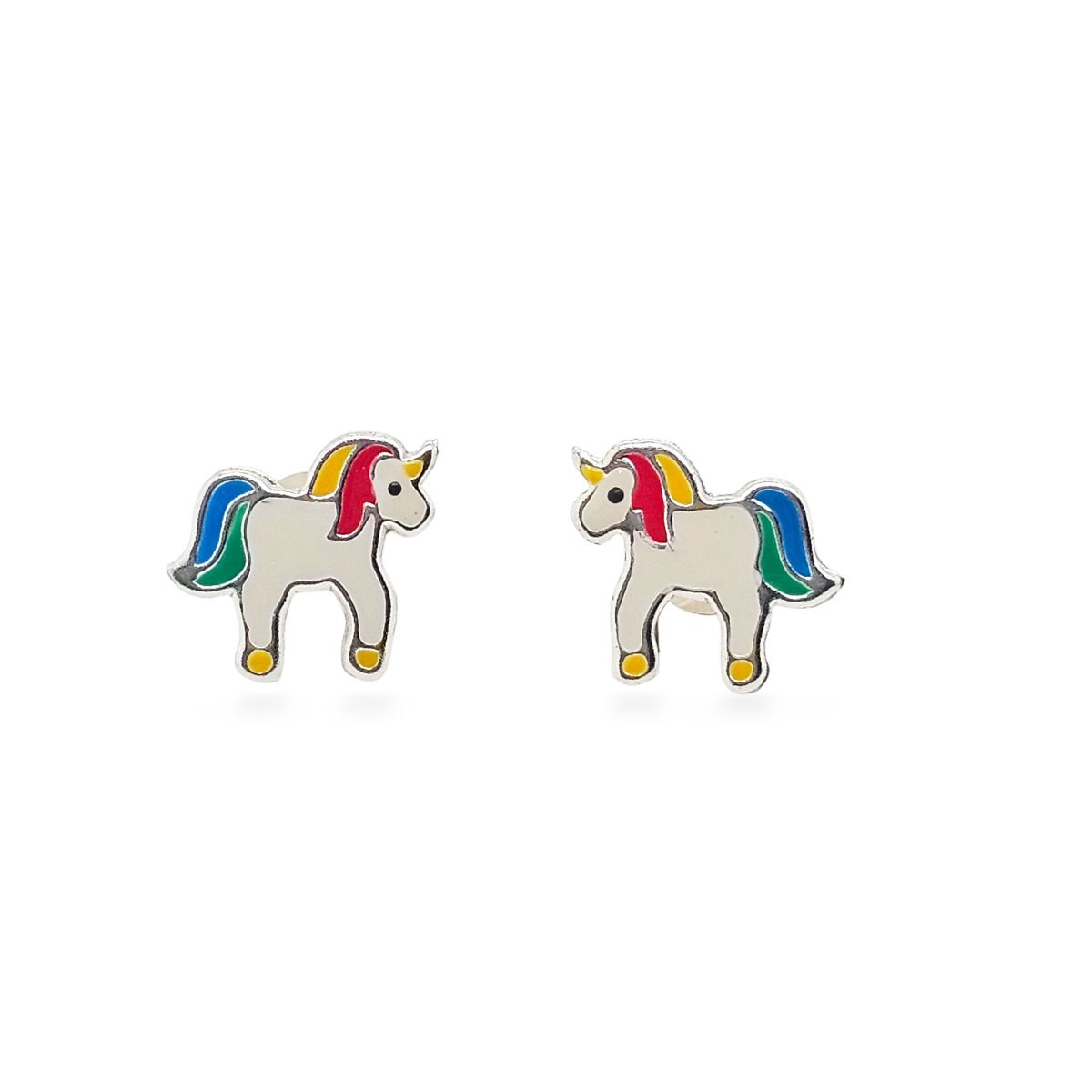 STUDS S/S &amp; ENAMEL UNICORNS