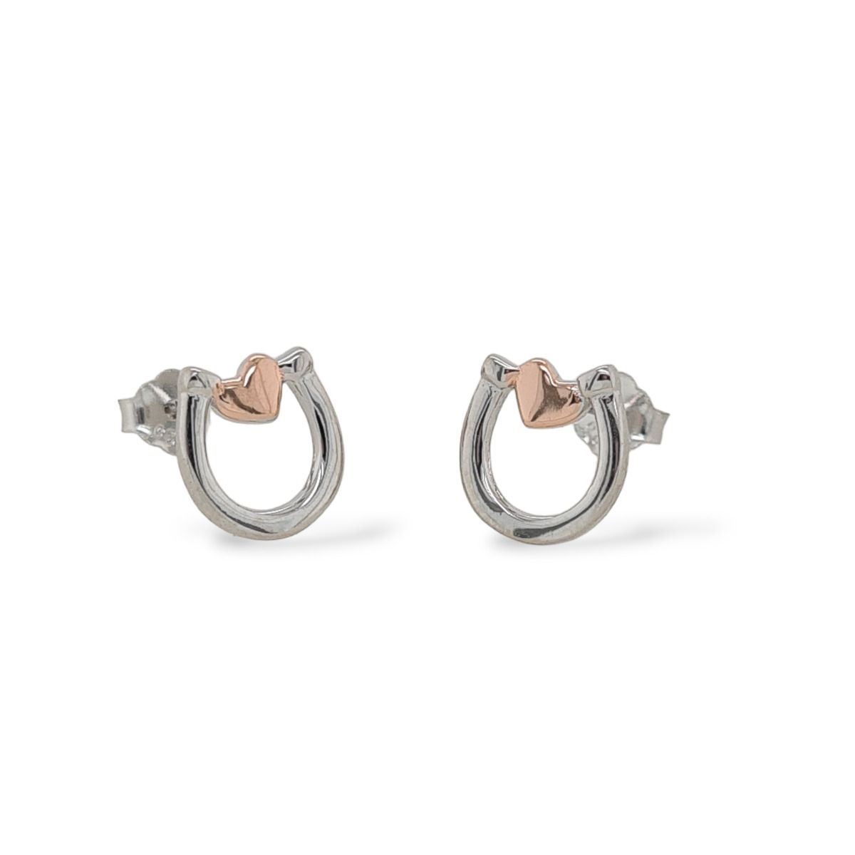 Horseshoe and Heart Studs