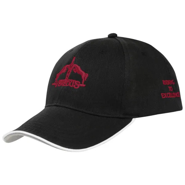 Veredus Cap Black with Bordeaux Logo