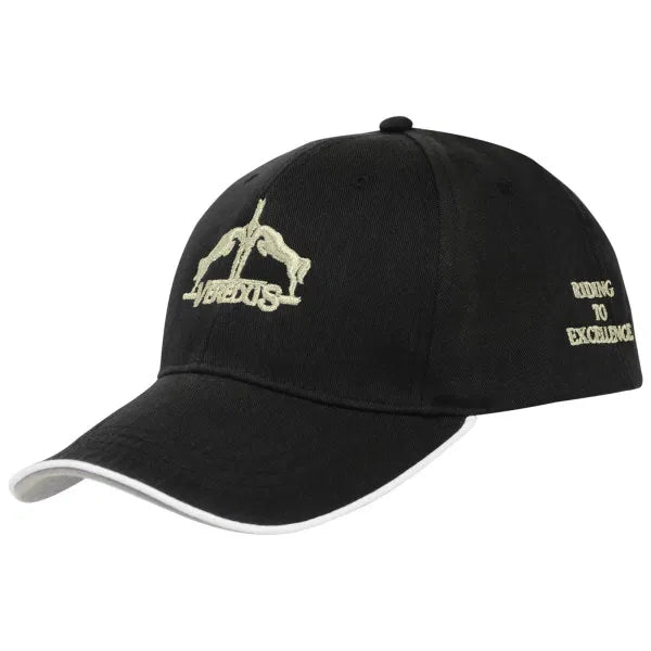 Veredus Cap Black with Ivory Logo