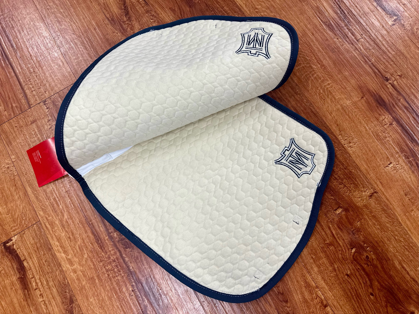 Mattes Euro Fit Dressage Pad with White/ Aqua Pipping
