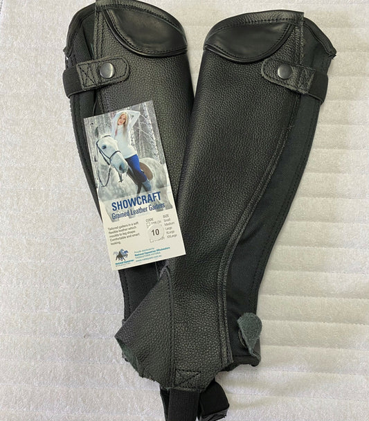 SHOWCRAFT GRAINED LEATHER GAITERS KIDS