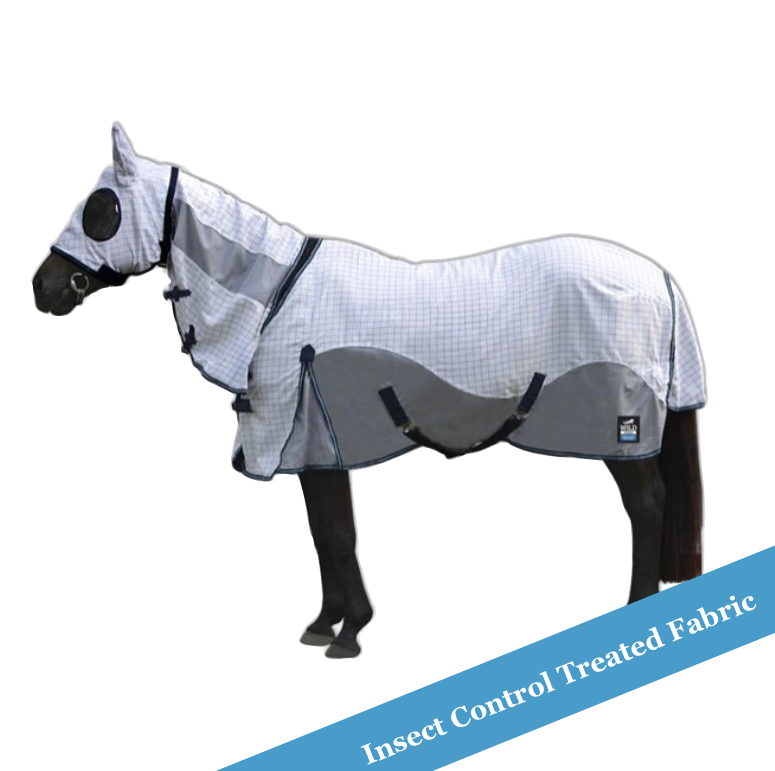 Wild Horse Duo Rug with attached Hood