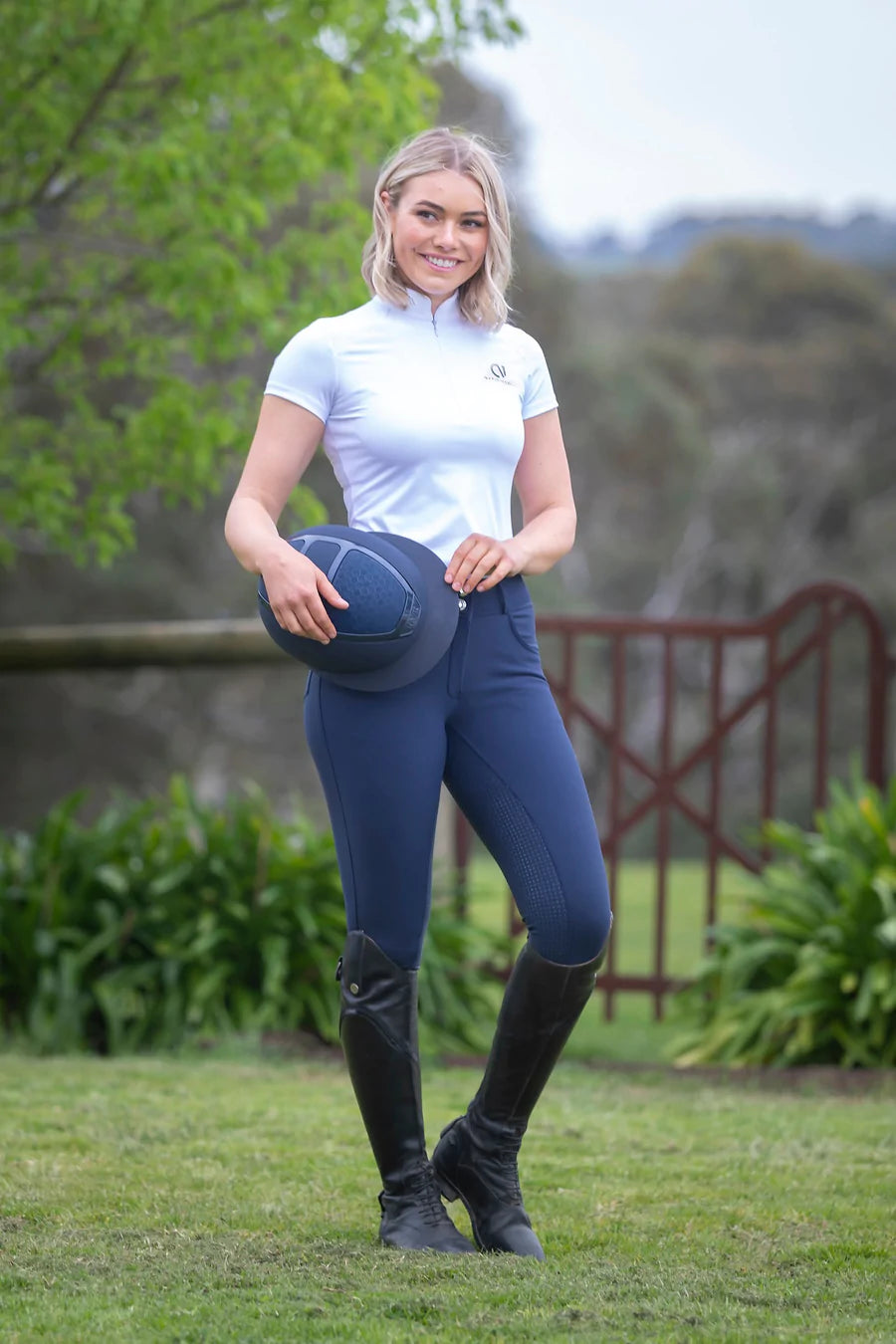 QJ Riding Wear Elle Competition Shirt Short Sleeve