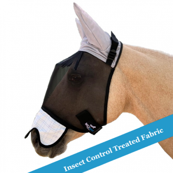 Wild Horse Flyveil with Ears and Nose