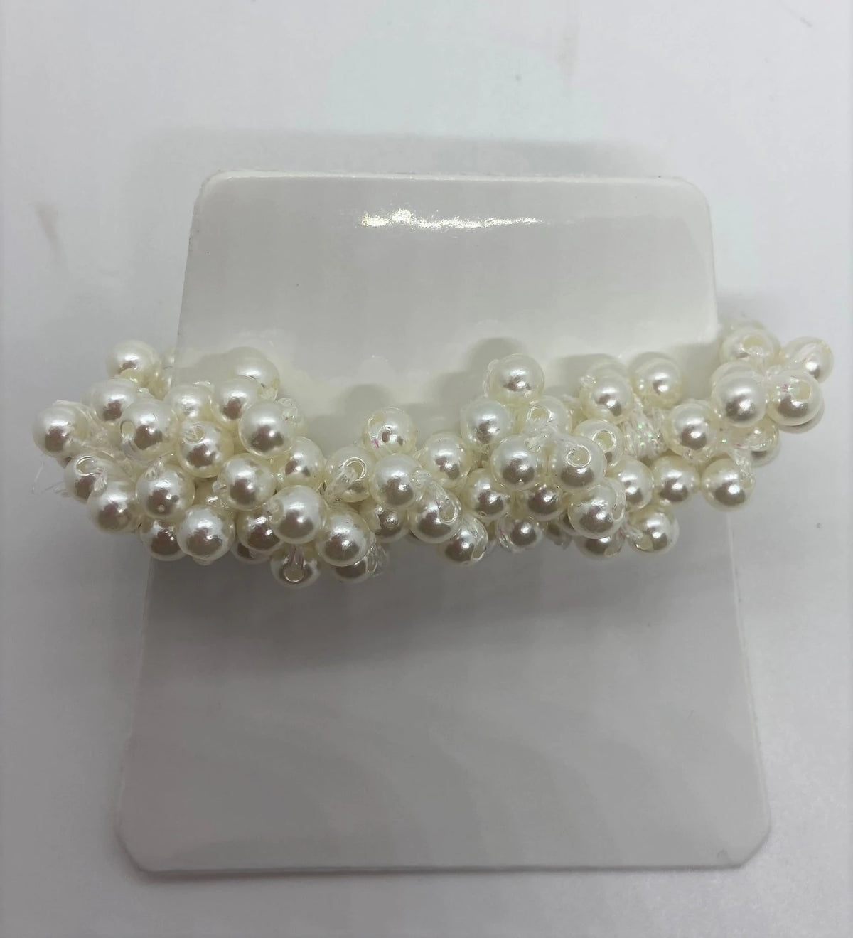 Hamag 3 Strand Pearl and Diamante Scrunchie.