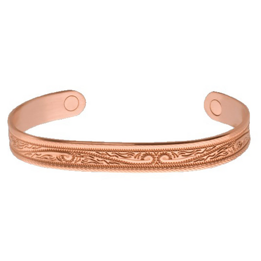 Sabona western scroll copper magnetic wrist band XL