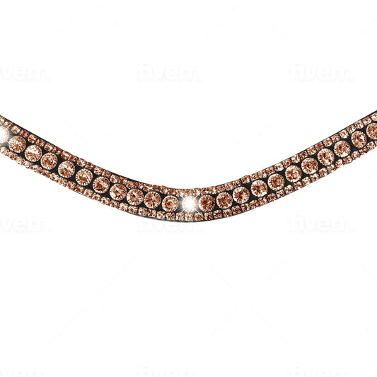 Lumiere Rose Gold Crystal Browband