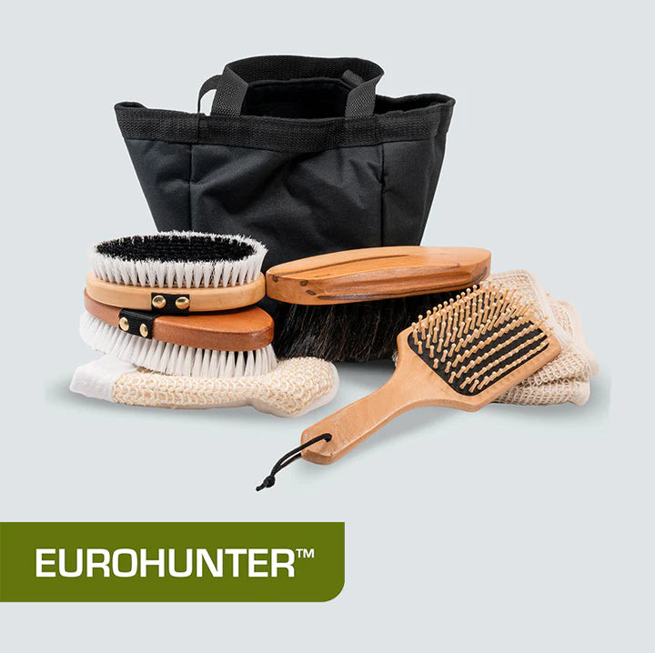 EUROHUNTER WOODEN GROOMING TOOLS & TOTE