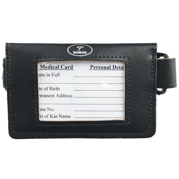 Leather Equestrian Medical Armband Black