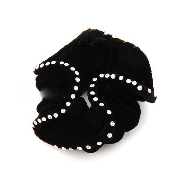 Black Velvet Hair Scrunchie.