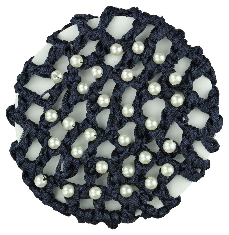 Pearl Encrusted Crocheted Ribbon Hair Bun Net